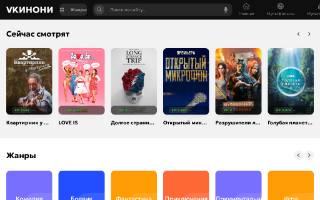 Скриншот сайта vkinoni.ru